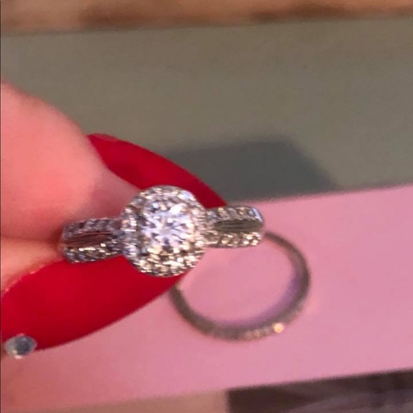 14k white gold .75caret diamond 💍 wedding set